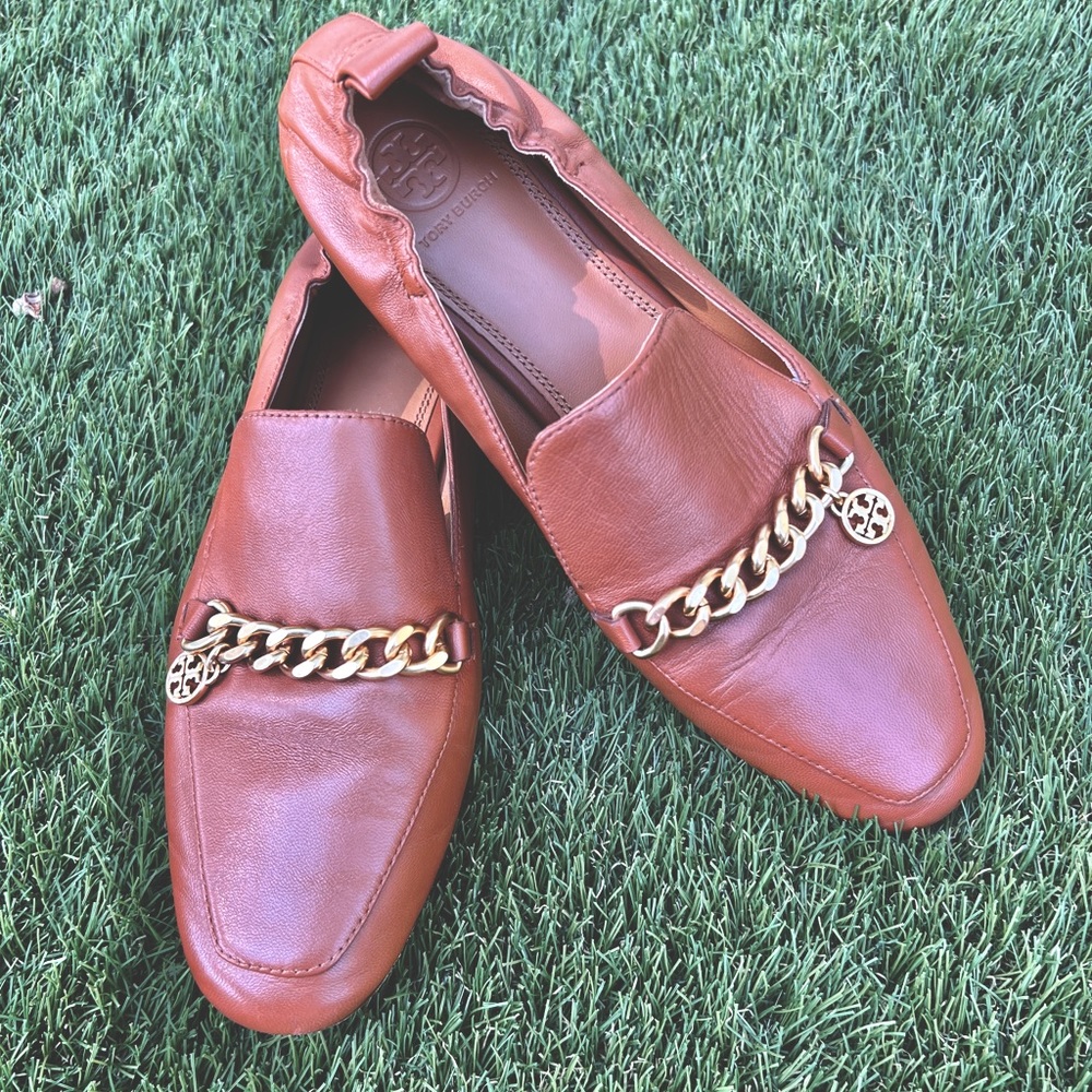 Tory Burch leather elastic loafers